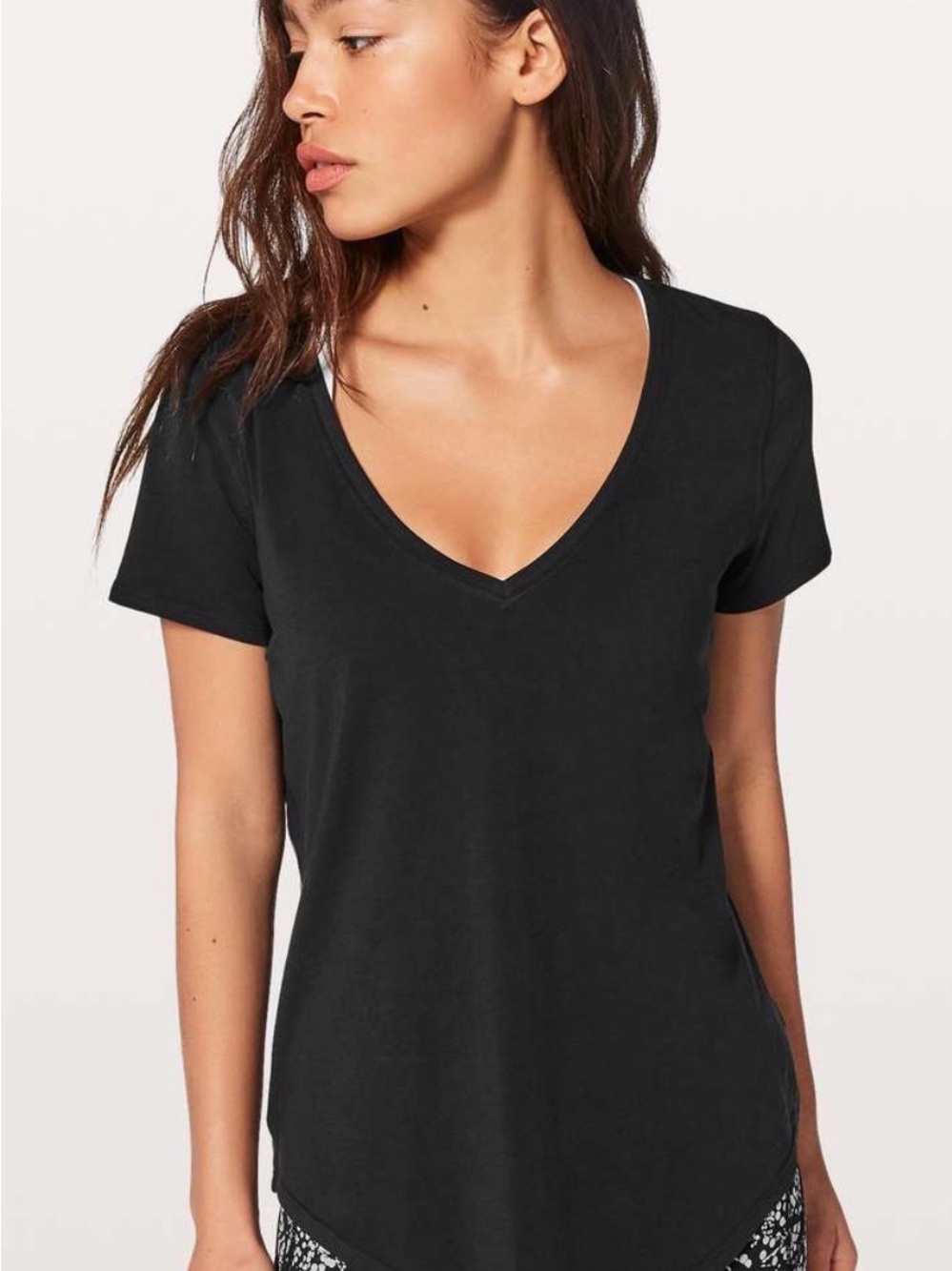Lululemon Love Black V-Neck Women's Tee NWOT